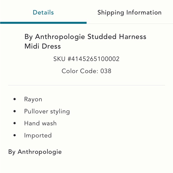 Anthropologie Studded Harness Midi Dress Size M - Picture 4 of 10